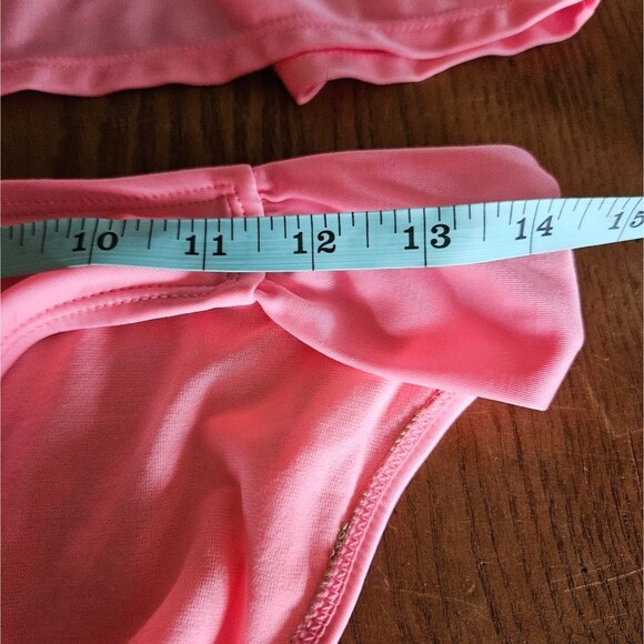 So Pink White Ruffle Eyelet Tankini Set Women’s Medium Two-Piece Swimsuit - Picture 4 of 6